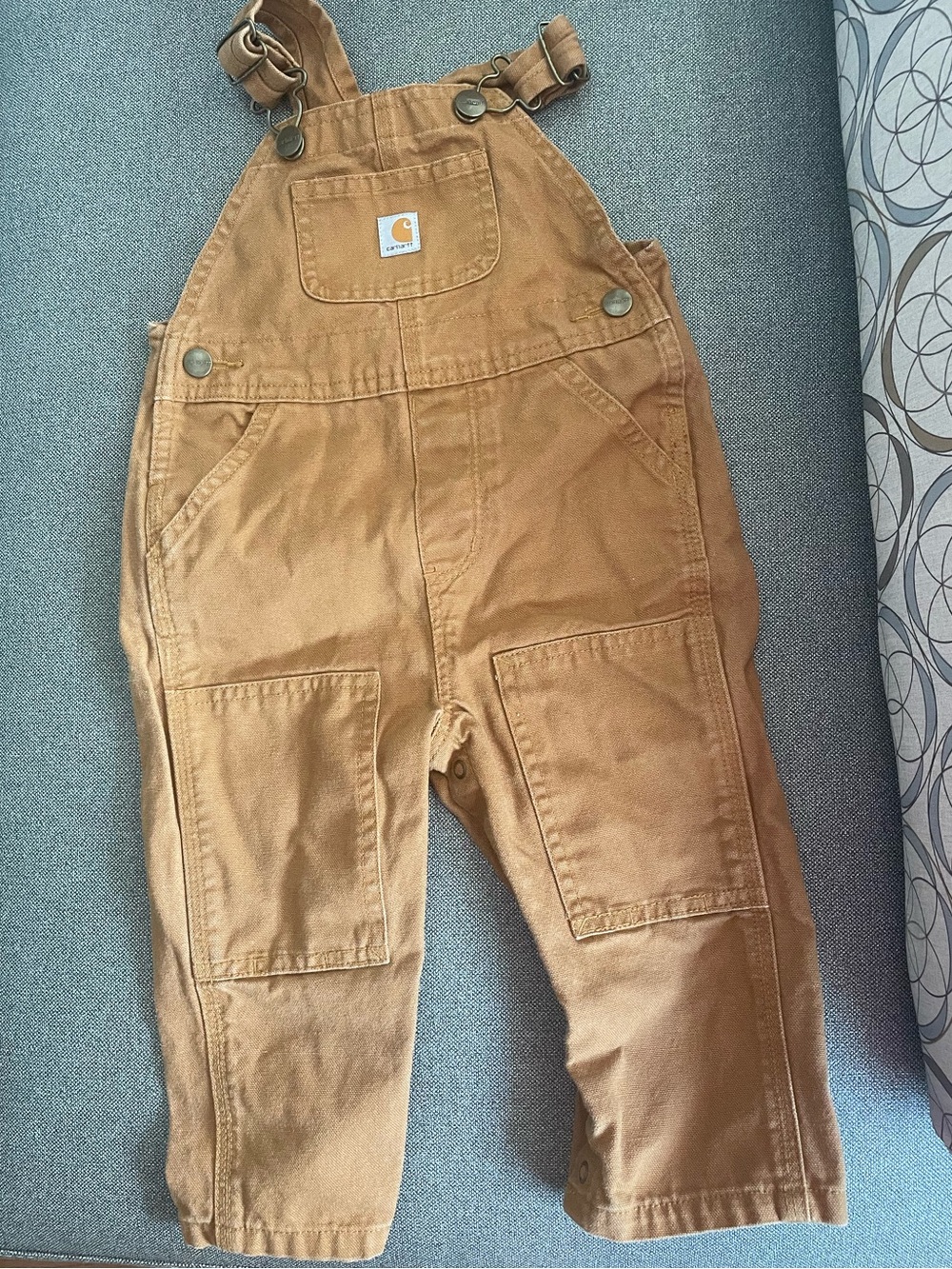 Carhartt Toddler Brown Duck Bib Overalls 18M